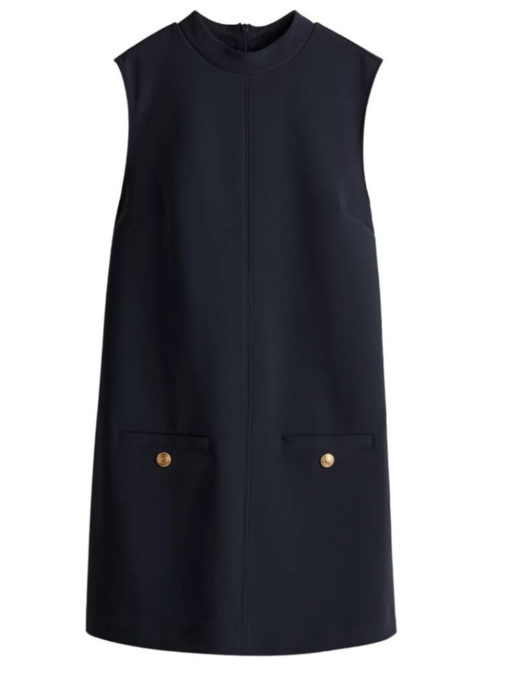 Sleeveless navy dress